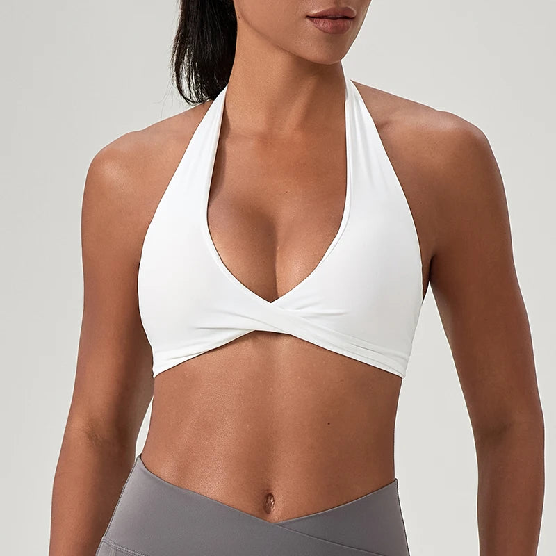 Women's Halter Neck Sports Yoga Bra | Veloura