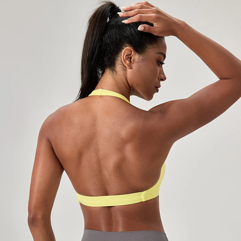 Women's Halter Neck Sports Yoga Bra | Veloura