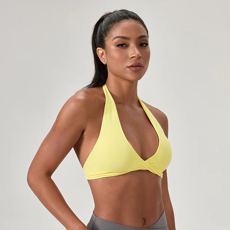 Women's Halter Neck Sports Yoga Bra | Veloura
