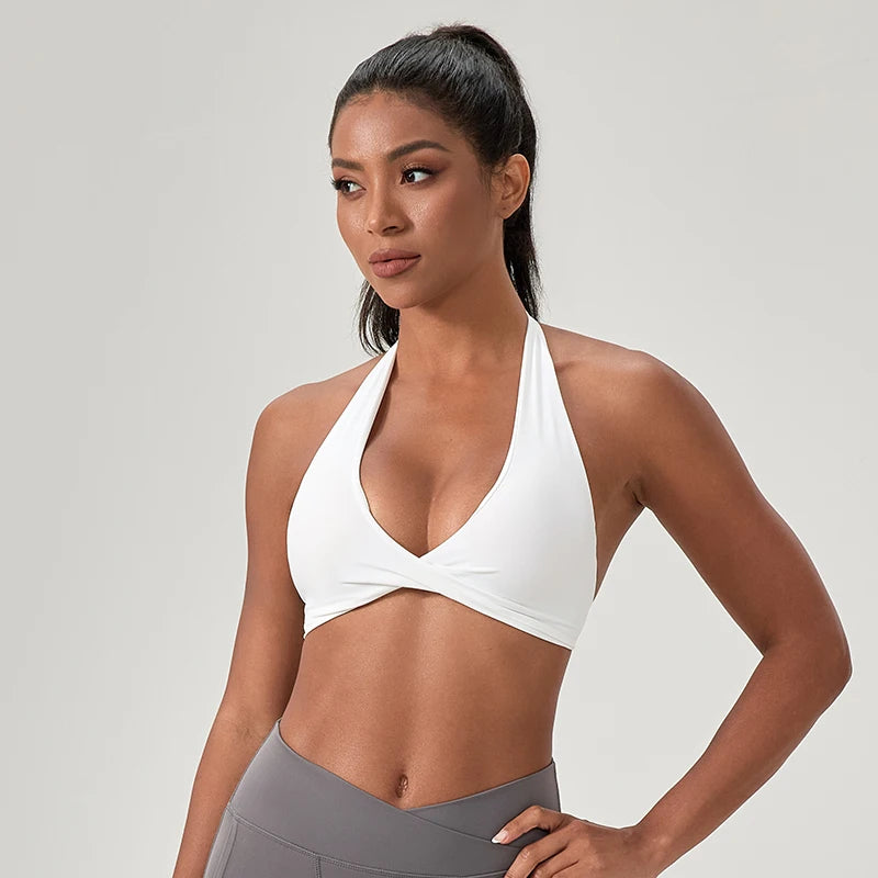 Women's Halter Neck Sports Yoga Bra | Veloura
