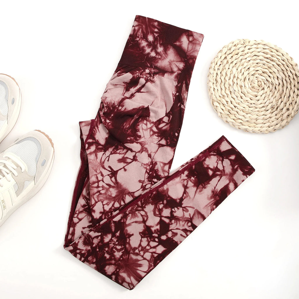 Tie-Dye Seamless High-Waist Leggings
