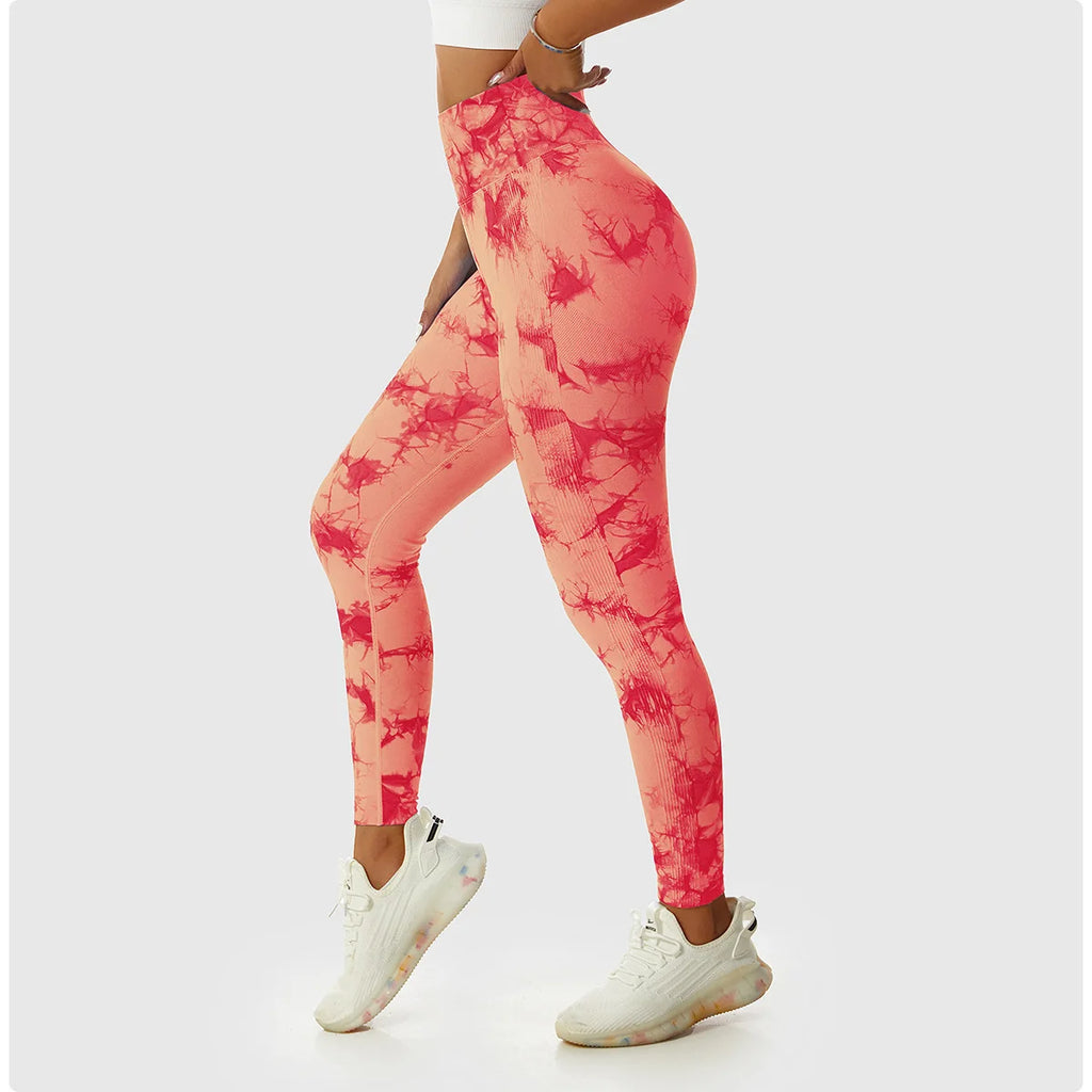 Tie-Dye Seamless High-Waist Leggings