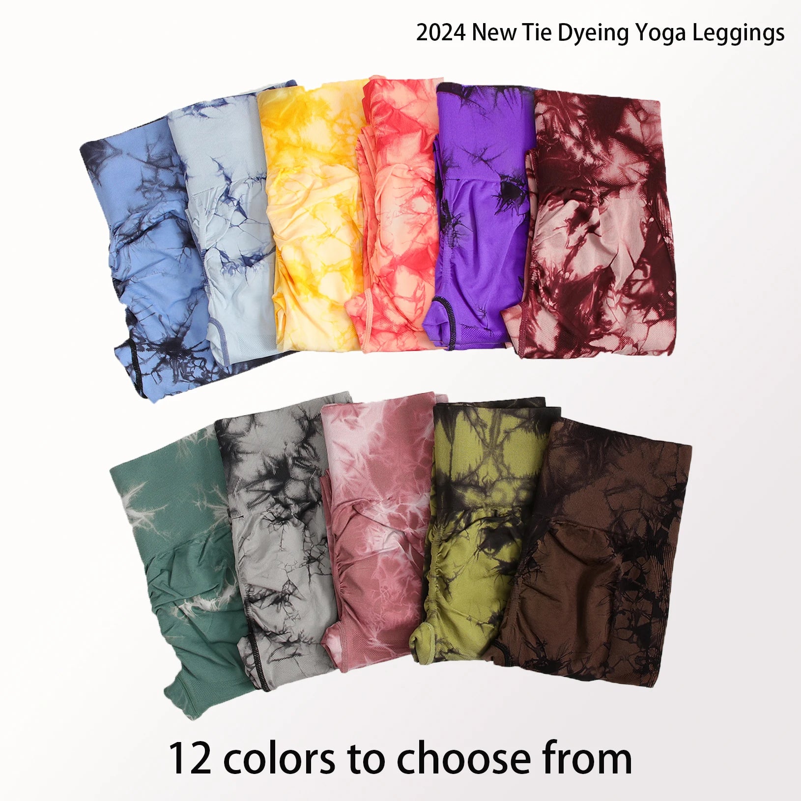 Tie-Dye Seamless High-Waist Leggings