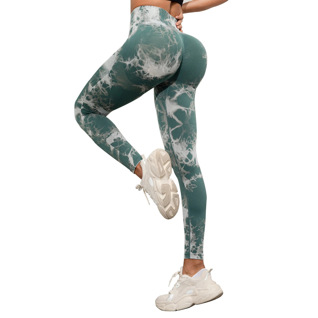 Tie-Dye Seamless High-Waist Leggings